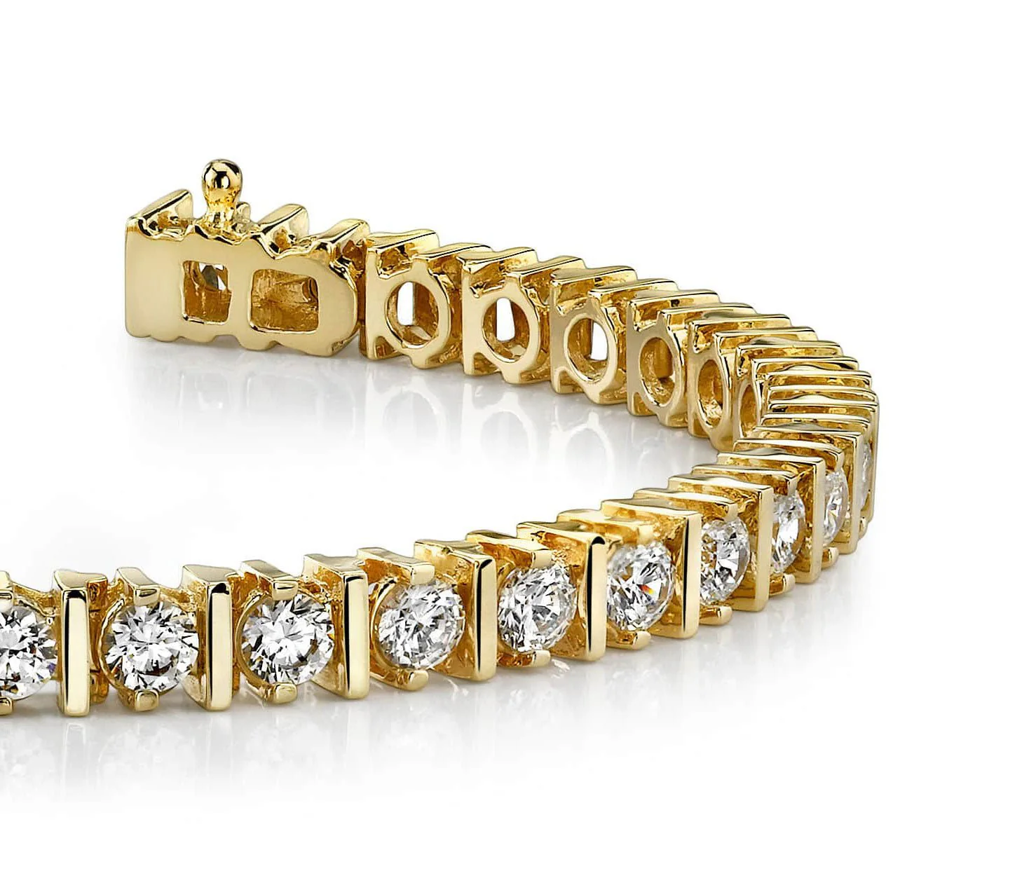 Classic Diamond Link Prong Set Lab-Grown Diamond Tennis Bracelet with 7.92 ct.(finished) 4.0mm - Image 2