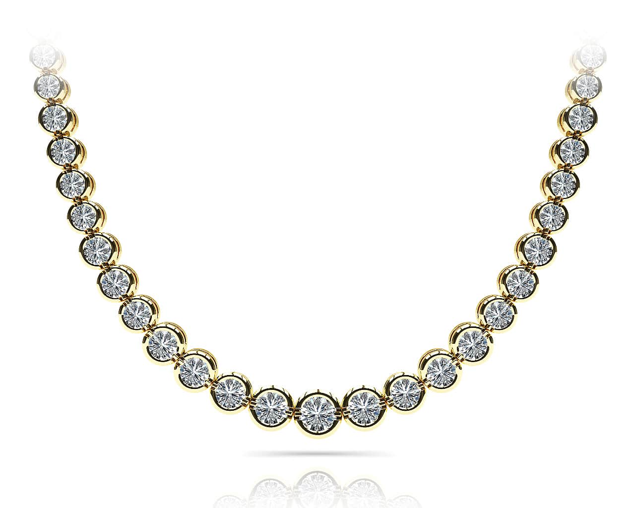 Classic Diamond Strand Diamond Necklace with 8.99 ct.(finished) - Image 4