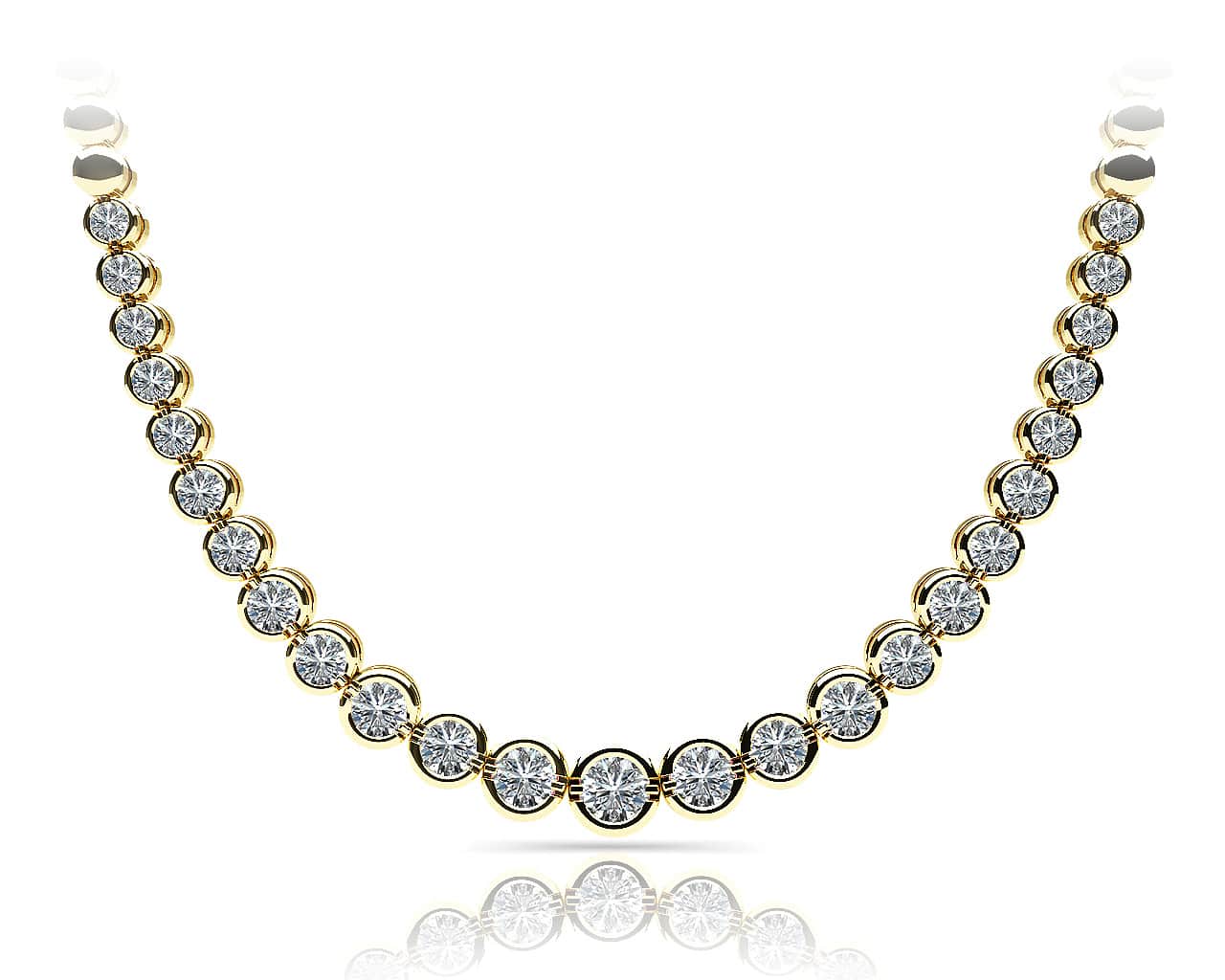 Classic Diamond Strand Necklace With Shiny Links Lab-Grown Diamond with 4.00 ct.(finished) - Image 4