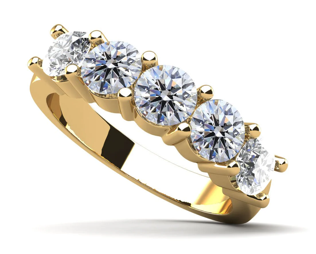 Classic Five Lab-Grown Diamond Anniversary Ring with 2.50 ct.(finished) 5mm - Image 2