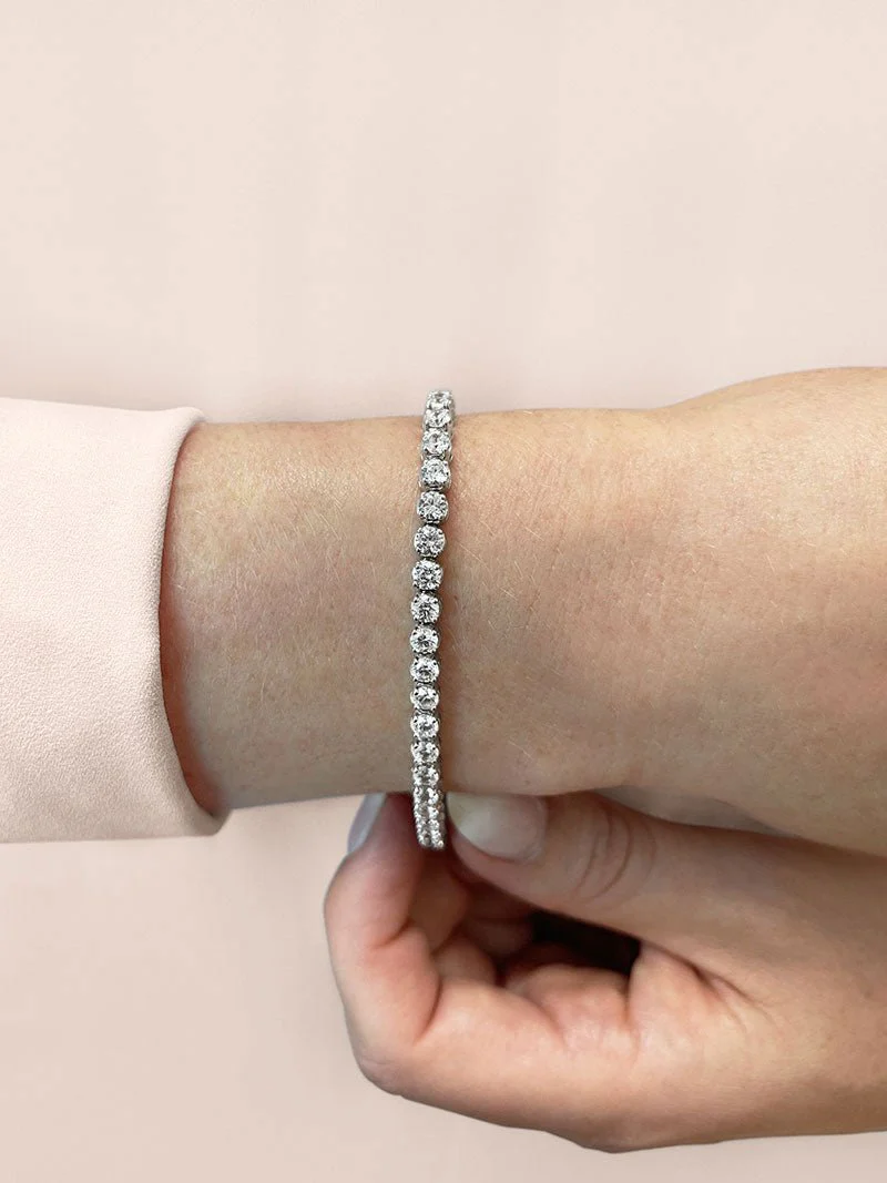 Classic Four Prong Diamond Tennis Bracelet with 2.08 ct.(finished) 2mm - Image 3