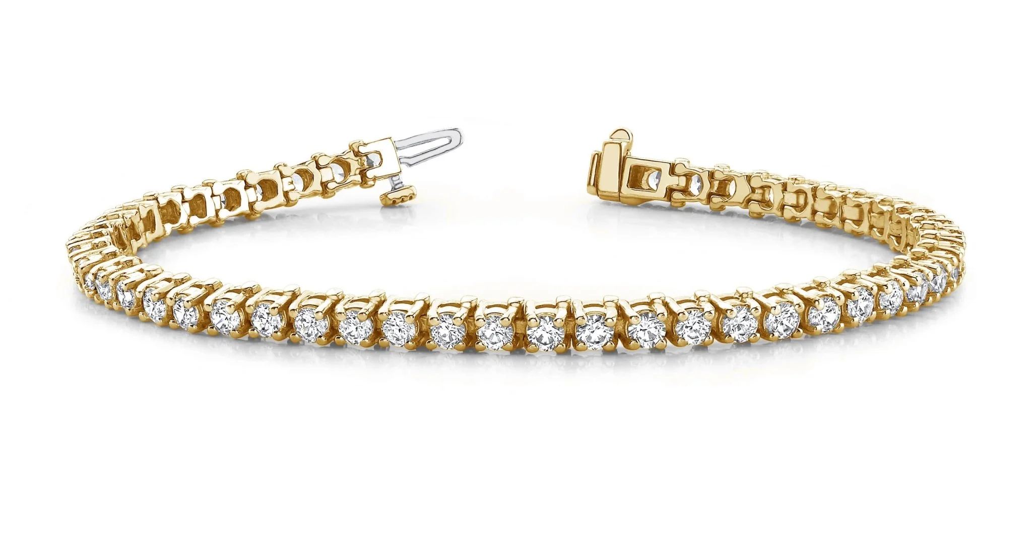 Classic Four Prong Round Lab-Grown Diamond Tennis Bracelet with 6.03 ct.(finished) 3.25mm - Image 4