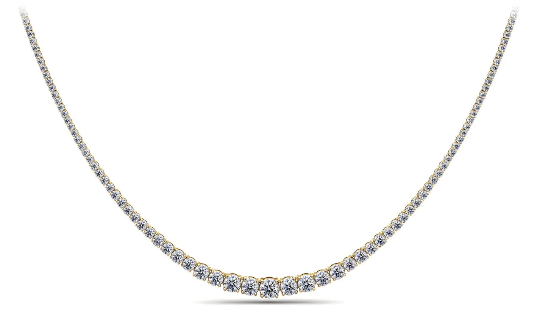 Classic Graduated Strand Of Lab-Grown Diamond with 11.00 ct.(finished) - Image 2