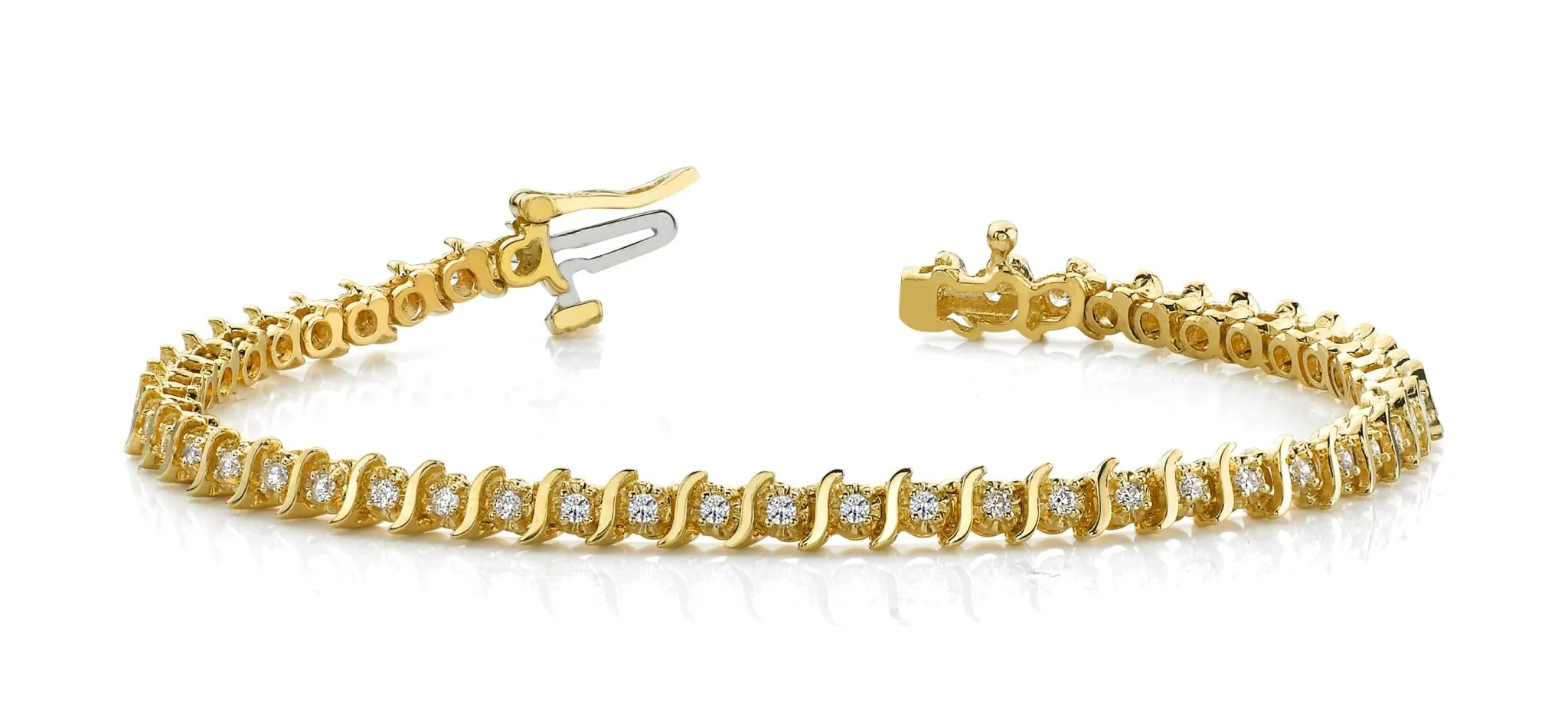 Classic Illusion S Diamond Tennis Bracelet with 1.52 ct.(finished) 2.0mm - Image 3