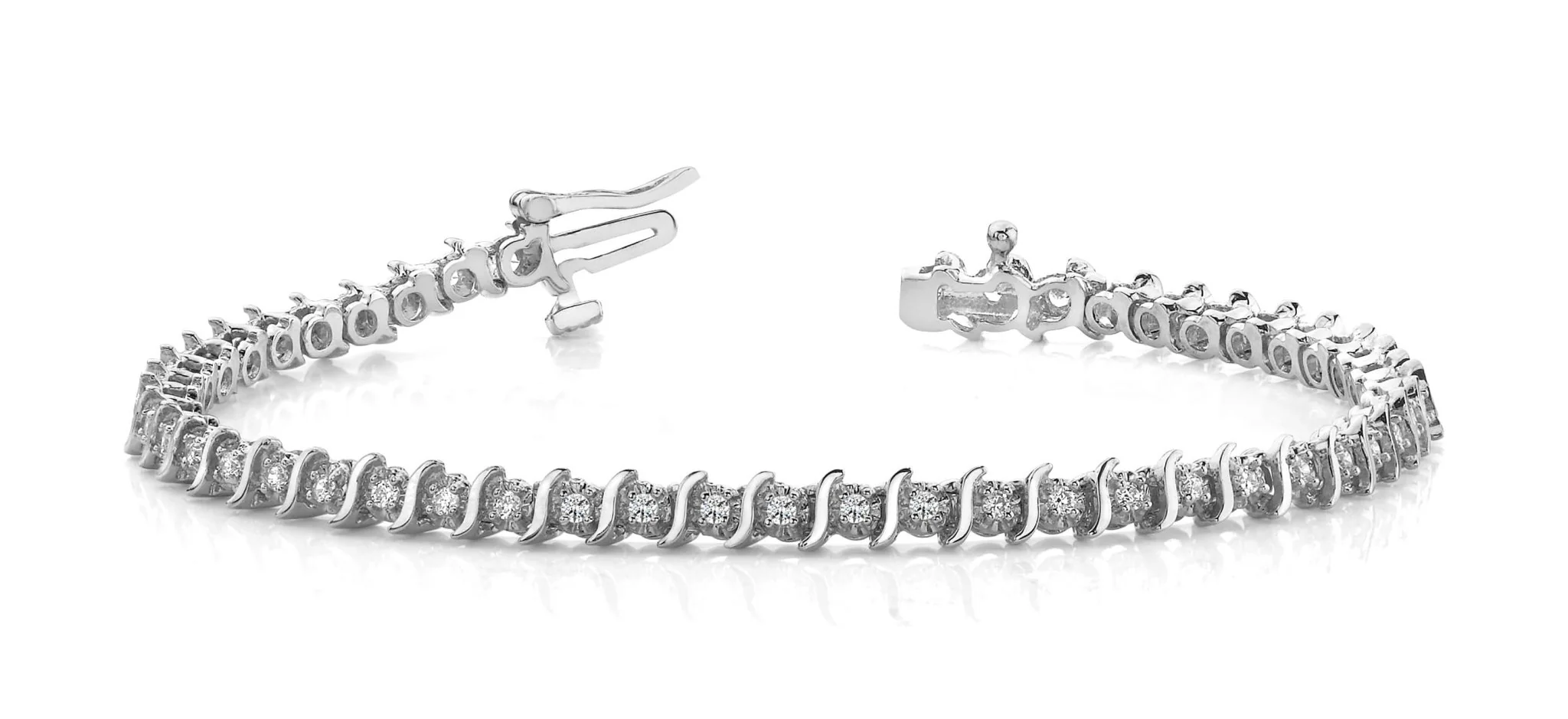 Classic Illusion S Diamond Tennis Bracelet with 1.52 ct.(finished) 2.0mm - Image 4