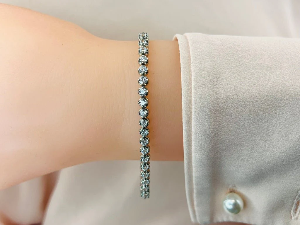 Classic Prong Set Lab-Grown Diamond Tennis Bracelet with 3.36 ct.(finished) 2.7mm - Image 3