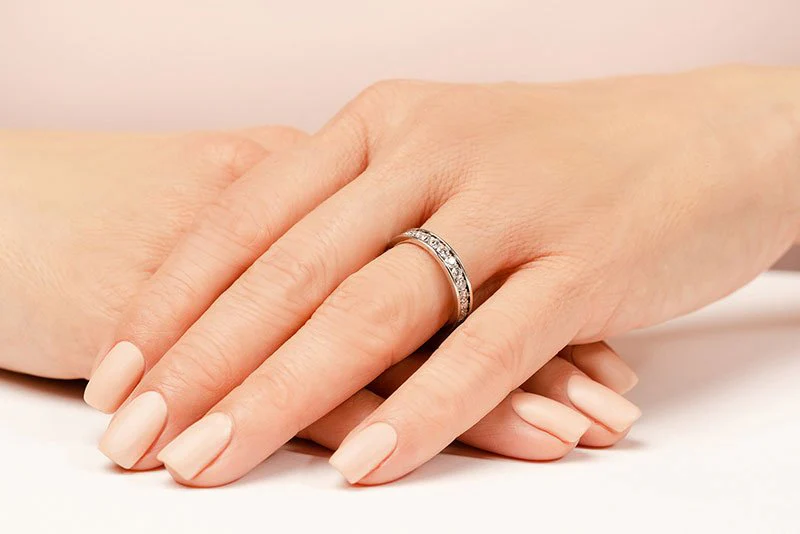 Classic Single Row Eternity Lab-Grown Diamond Ring with 0.59 ct.(finished) 1.5mm - Image 3