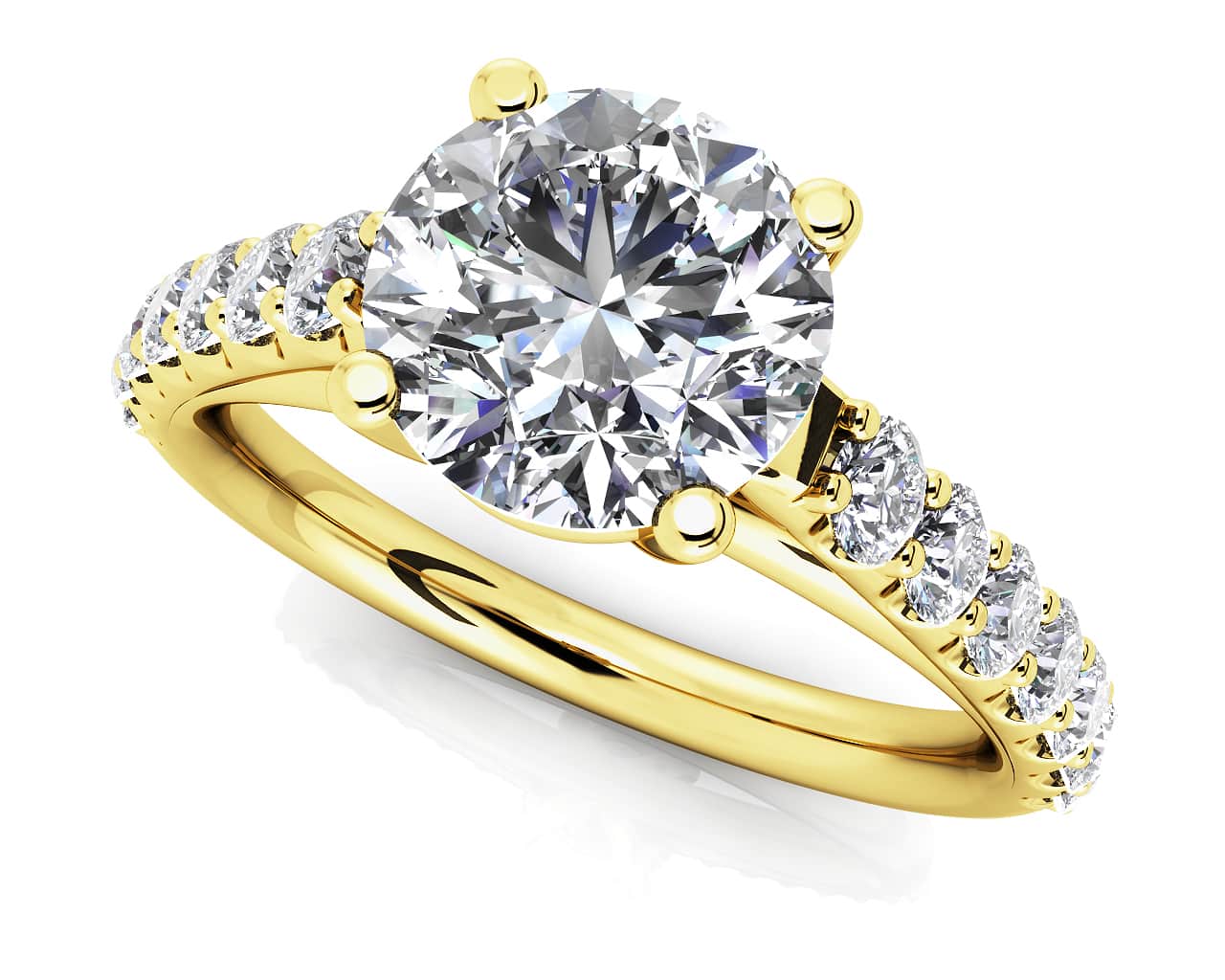 Classic Sparkle Lab-Grown Diamond Engagement Ring with 1.46 ct. (1.00 ct. center diamond) - Image 2