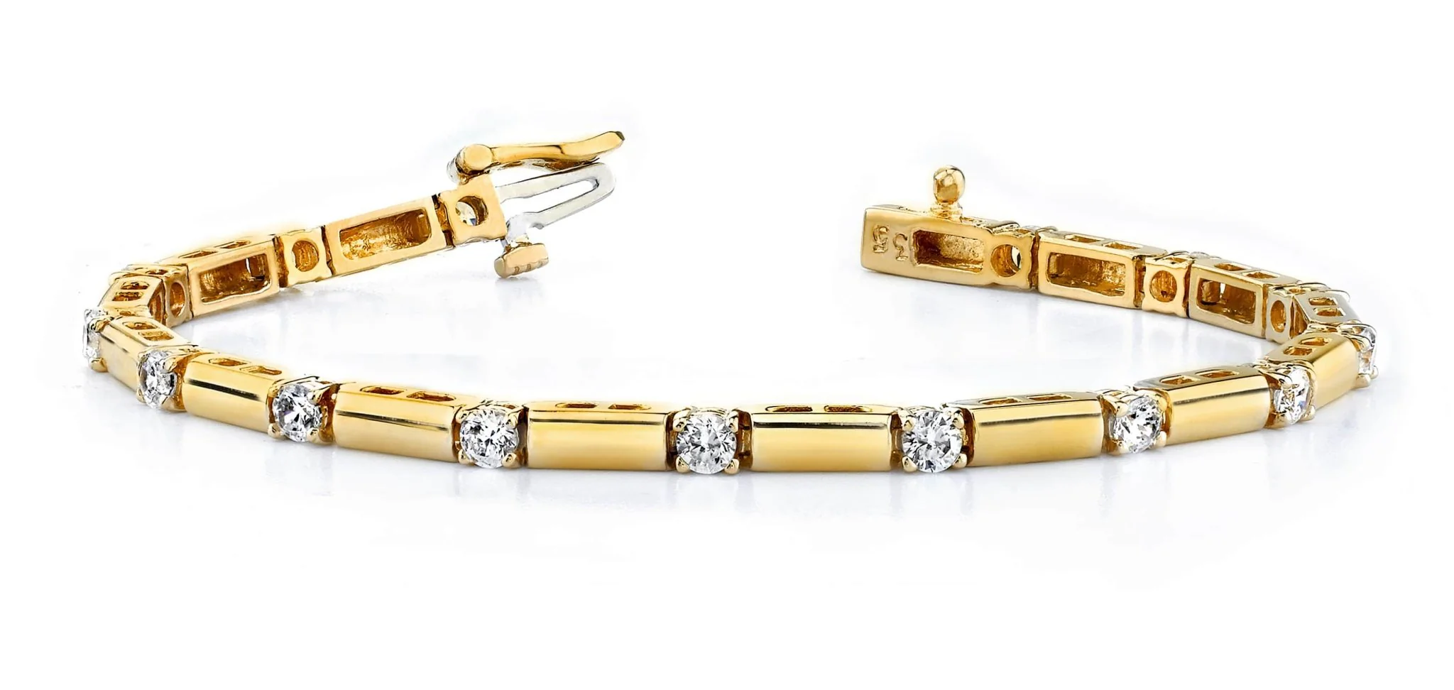 Clean Design Diamond And Bar Lab-Grown Diamond Bracelet with 2.99 ct.(finished) 4.0mm - Image 3