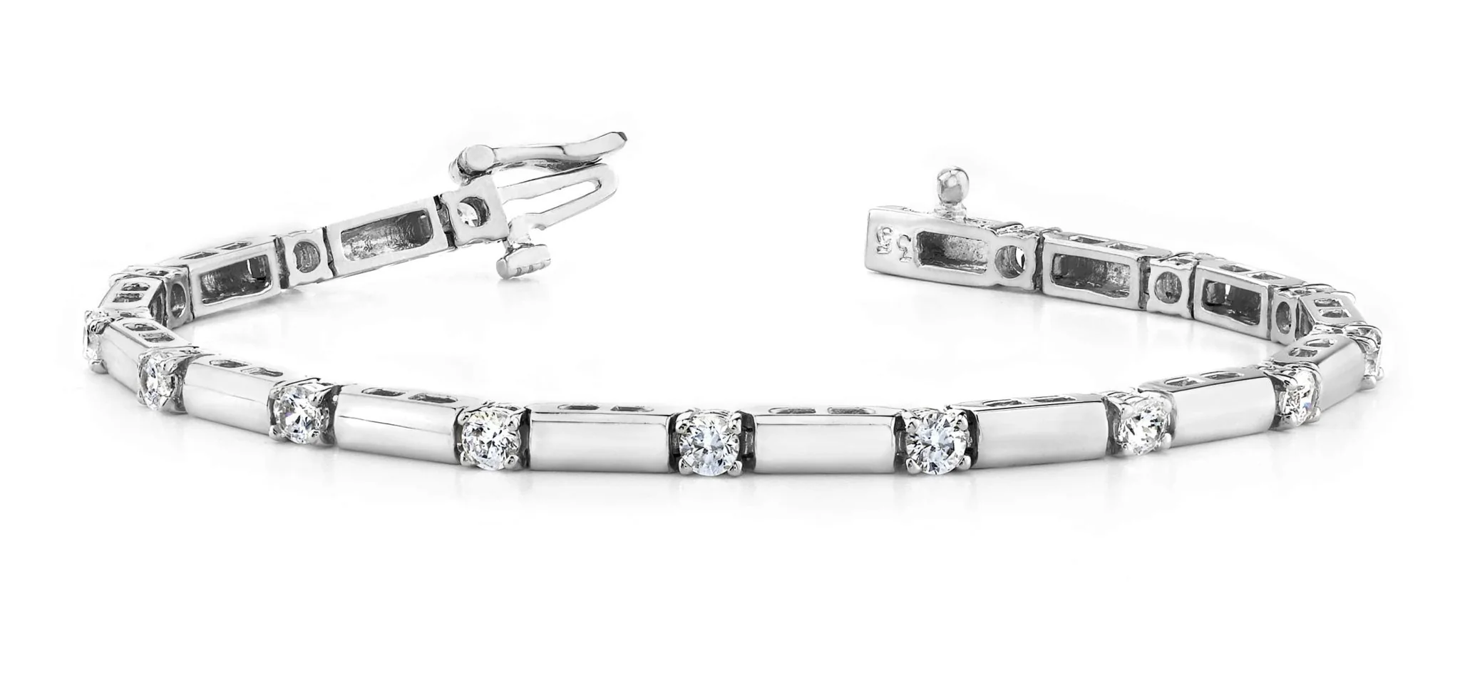 Clean Design Diamond And Bar Lab-Grown Diamond Bracelet with 2.99 ct.(finished) 4.0mm - Image 4
