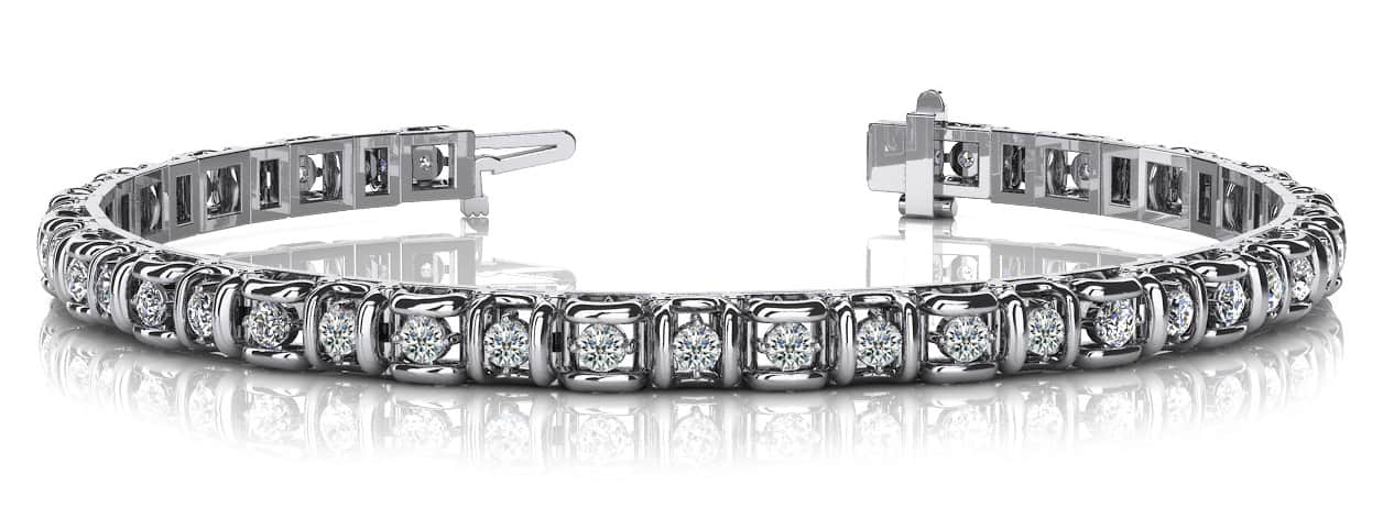 Cross Directional Link Lab-Grown Diamond Bracelet with 1.51 ct.(finished) 1.9mm - Image 3
