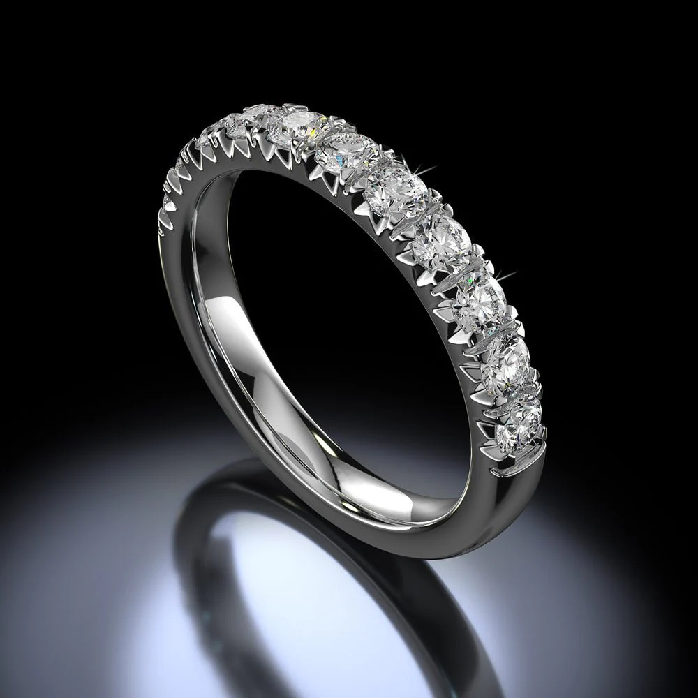Crown Set Diamond Anniversary Diamond Ring with 0.77 ct.(finished) 2.6mm - Image 3