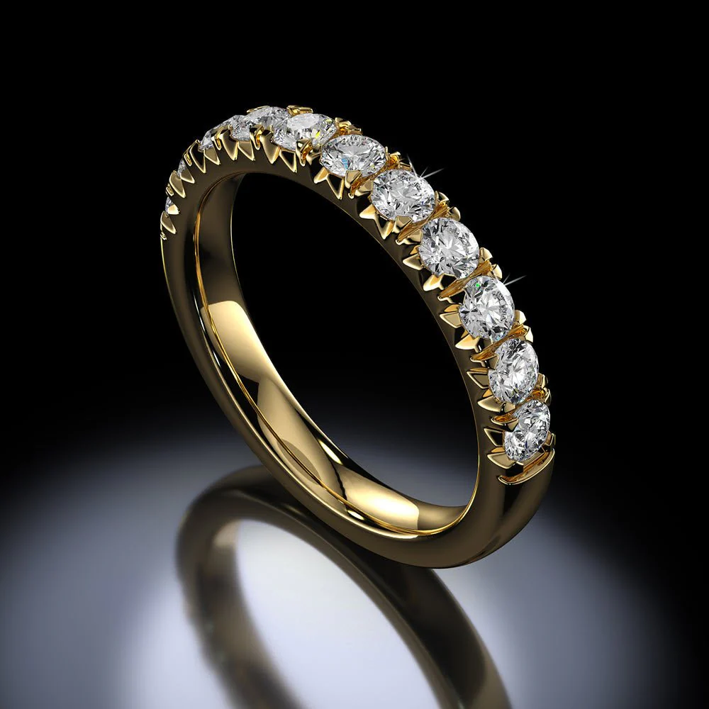 Crown Set Diamond Anniversary Diamond Ring with 1.04 ct.(finished) 3.1mm - Image 4