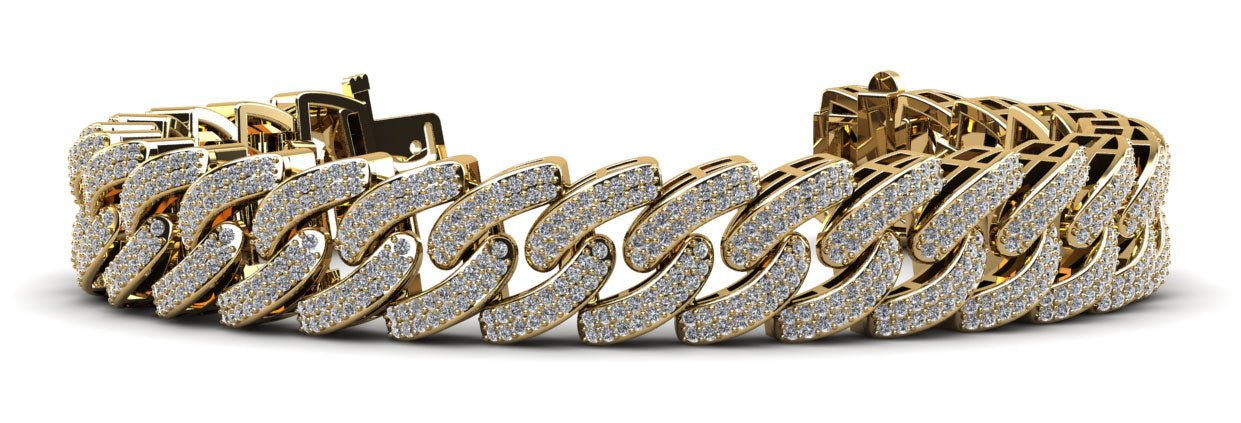 Cuban Link Two Rows Lab-Grown Diamond Bracelet with 4.66 ct.(finished) 1mm - Image 2