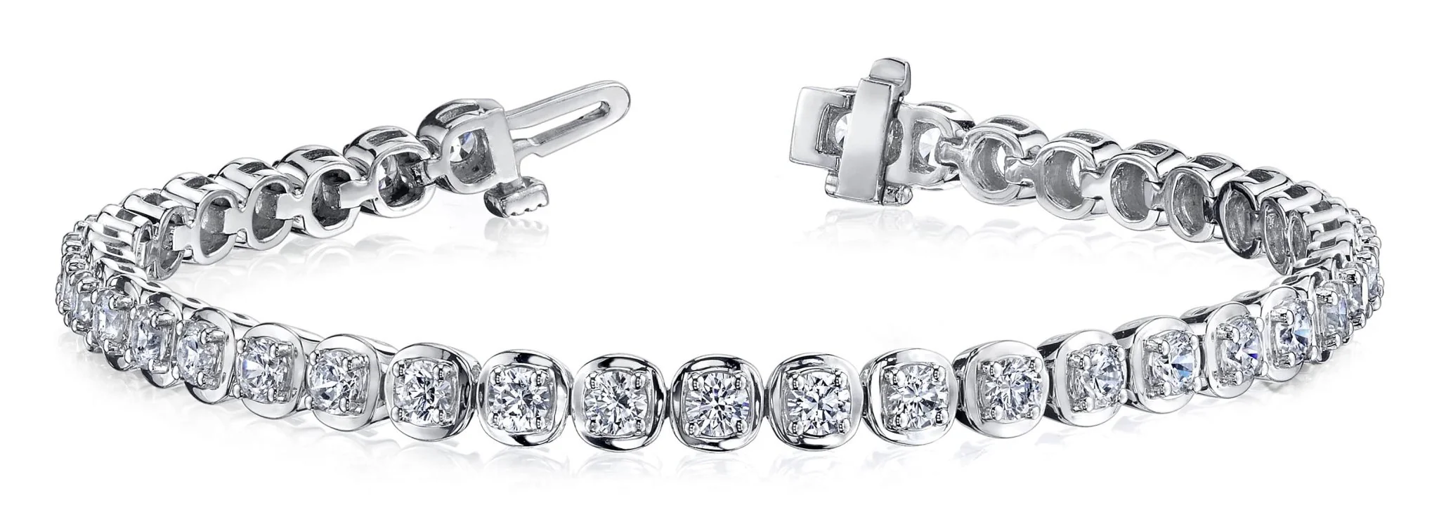 Cushion Inspired Round Lab-Grown Diamond Bracelet with 4.10 ct.(finished) 3mm - Image 5