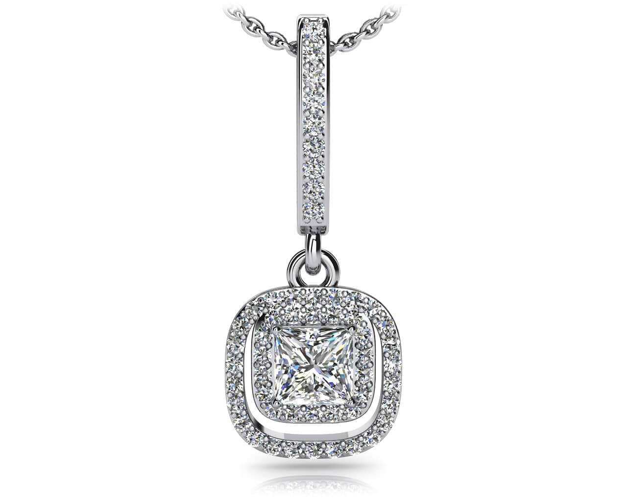 Day To Night Diamond Drop Lab-Grown Diamond Pendant with 0.75 ct. (0.40 ct. center diamond)