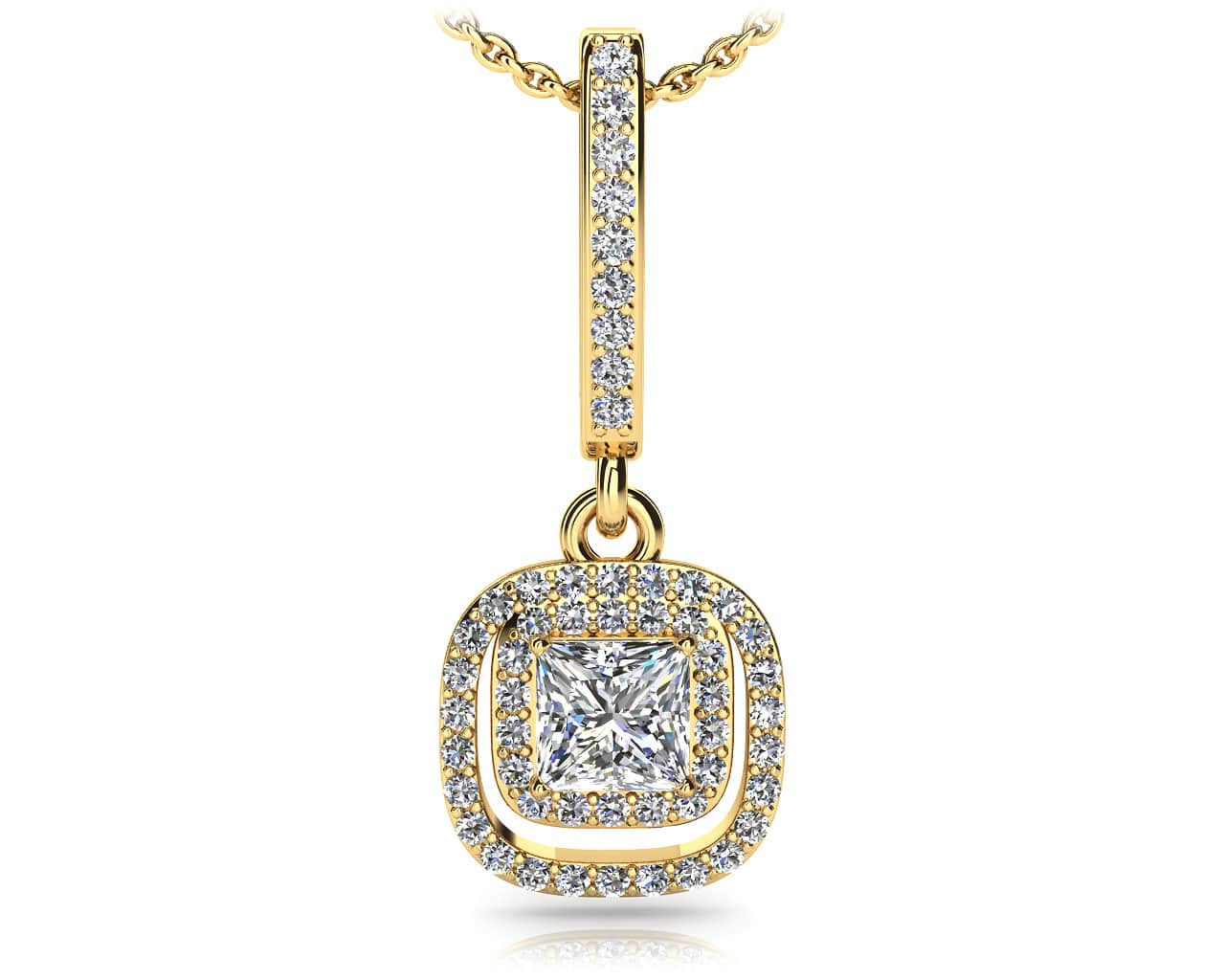 Day To Night Diamond Drop Lab-Grown Diamond Pendant with 0.75 ct. (0.40 ct. center diamond) - Image 2