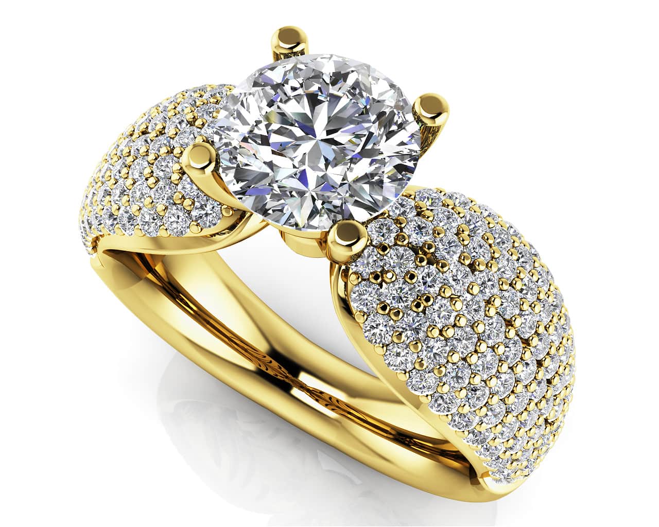 Dazzling Diamond Lab-Grown Diamond Engagement Ring With Side Stones with 2.86 ct. (2.00 ct. center diamond) - Image 2