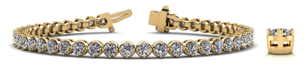 Dazzling Four Prong Lab-Grown Diamond Tennis Bracelet with 3.24 ct.(finished) 2.5mm - Image 5