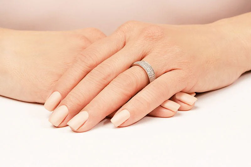 Dazzling Four Row Diamond Anniversary Diamond Ring with 0.74 ct.(finished) 1.2mm - Image 3