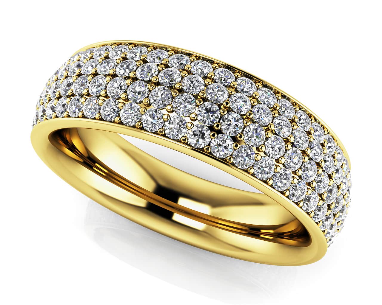 Dazzling Four Row Eternity Lab-Grown Diamond Ring with 1.60 ct.(finished) 1.2mm - Image 2