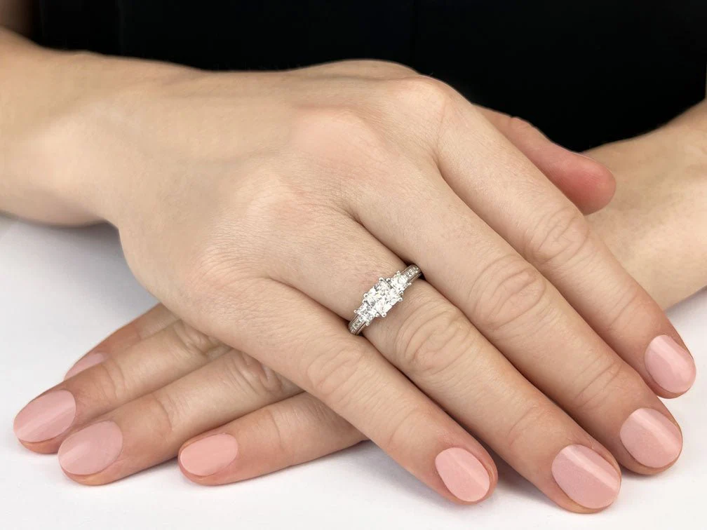 Dazzling Princess Lab-Grown Diamond Engagement Ring with 2.41 ct. (1.25 ct. center diamond) - Image 3