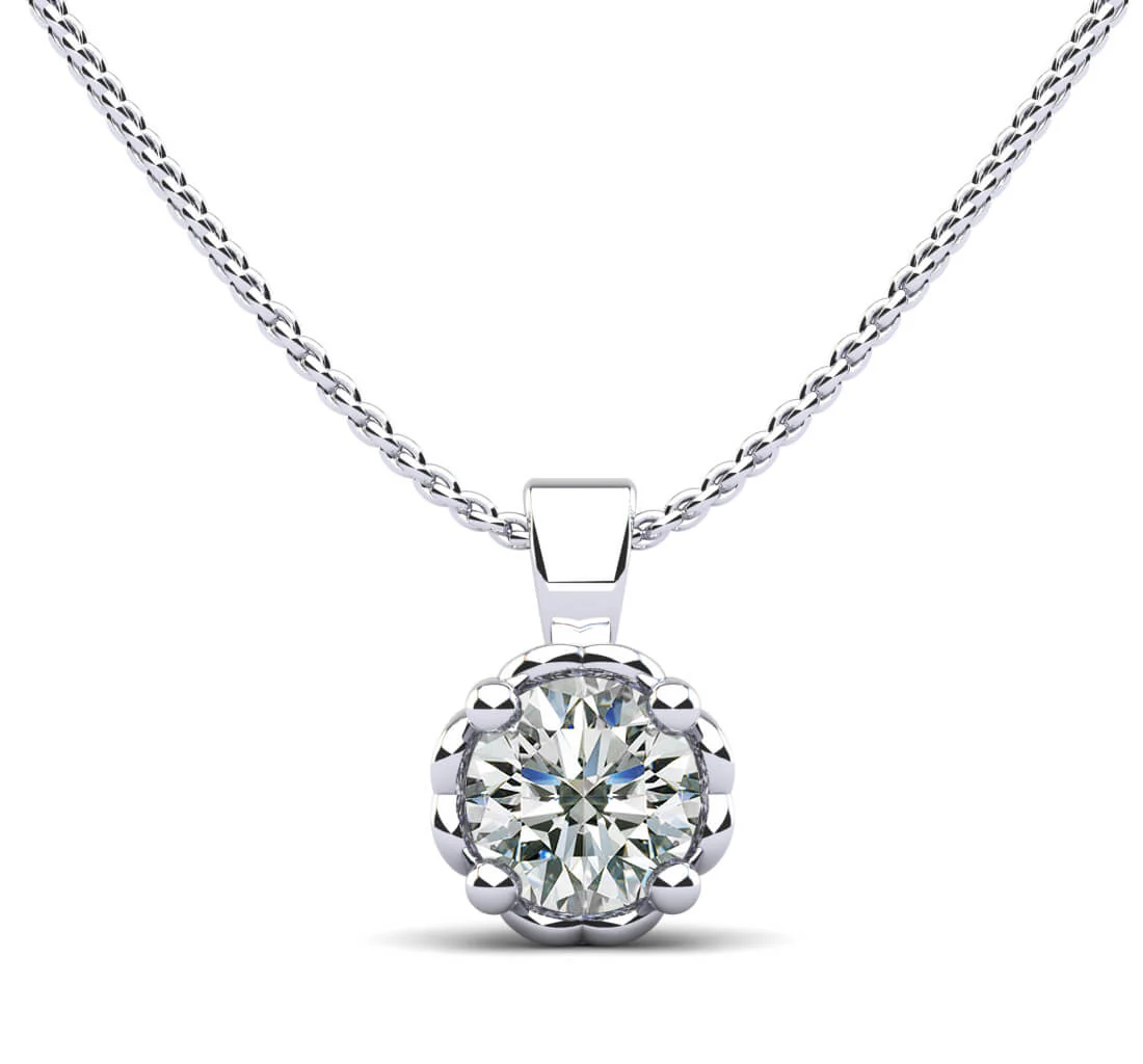 Dearest Sweetheart Lab-Grown Diamond Pendant with 0.50 ct.(finished) 5mm