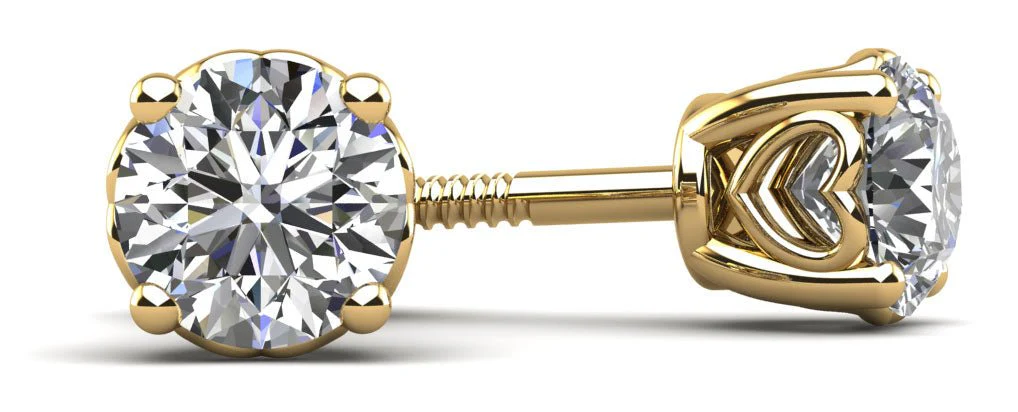 Dearest Sweetheart Diamond Stud Earrings with 2.00 ct.(finished) 6.5mm - Image 2