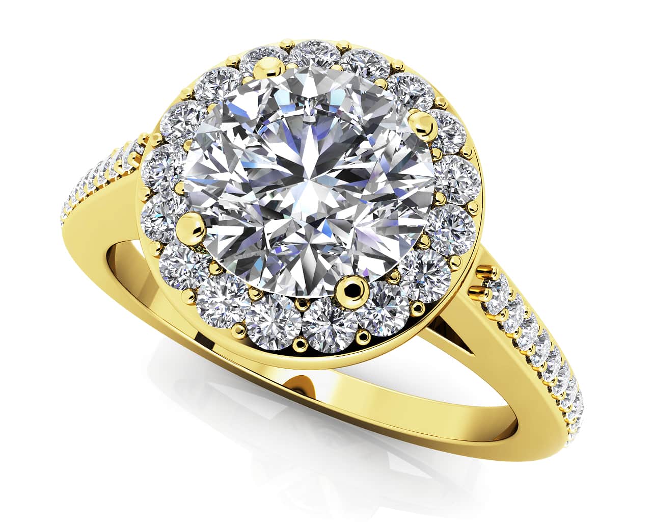 Delighted By Round Diamonds Diamond Engagement Ring with 0.80 ct. (0.50 ct. center diamond) - Image 2