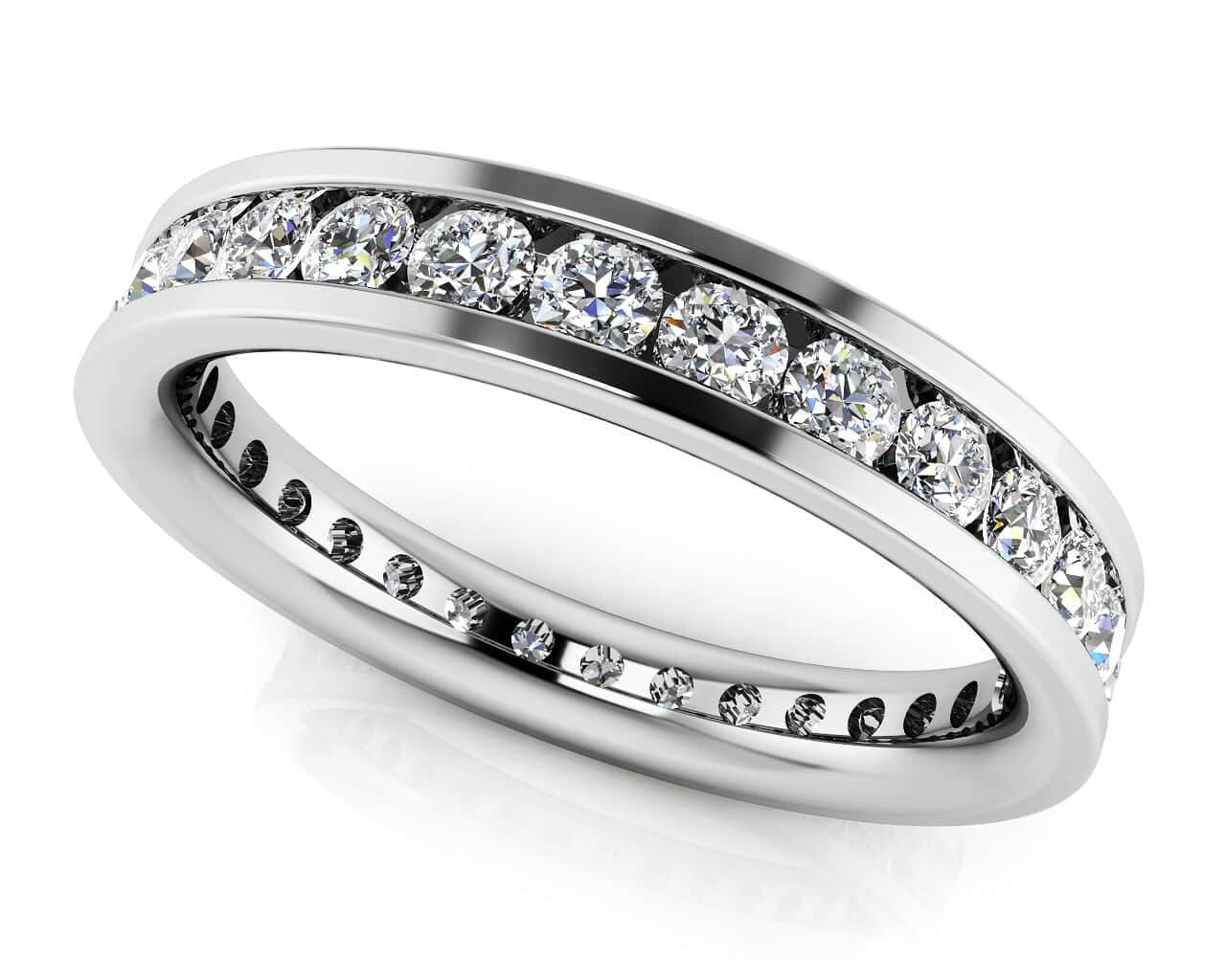 Devoted Channel Set Diamond Eternity Lab-Grown Diamond Ring with 0.99 ct.(finished) 2mm