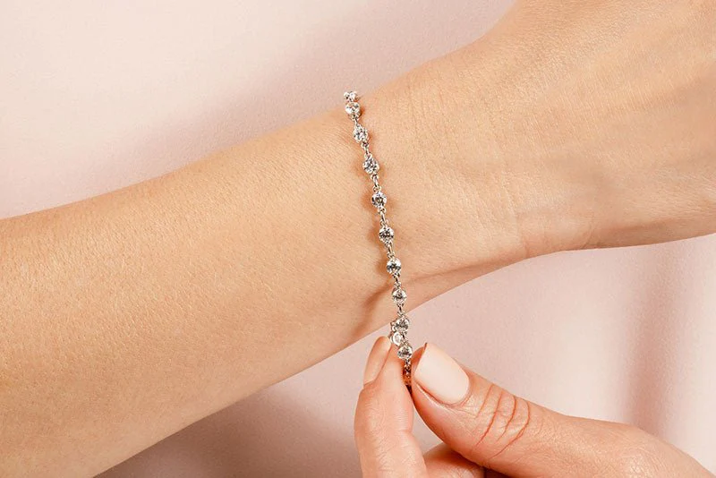 Diamond And Chain Link Lab-Grown Diamond Bracelet with 3.78 ct.(finished) 3.8mm - Image 3