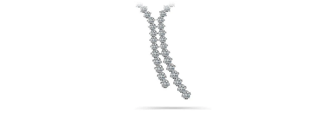 Diamond Bolero Tie Lab-Grown Diamond Necklace with 4.99 ct.(finished)