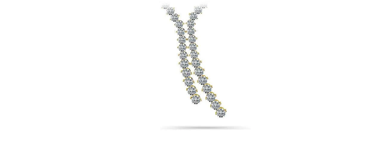 Diamond Bolero Tie Lab-Grown Diamond Necklace with 4.99 ct.(finished) - Image 2