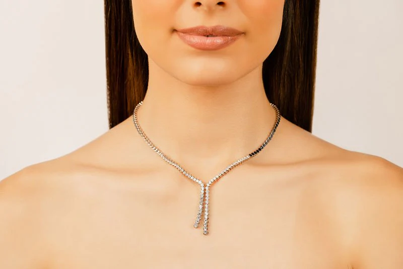 Diamond Bolero Tie Lab-Grown Diamond Necklace with 4.99 ct.(finished) - Image 4