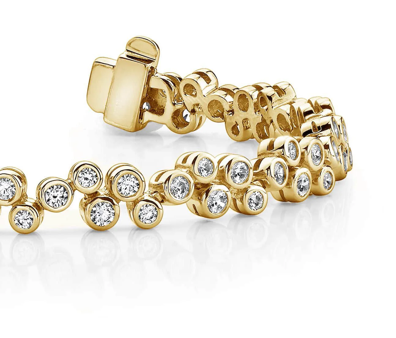 Diamond Bubble Bracelet Lab-Grown Diamond with 2.10 ct.(finished) 1.7mm, 2mm, 2.2mm - Image 2