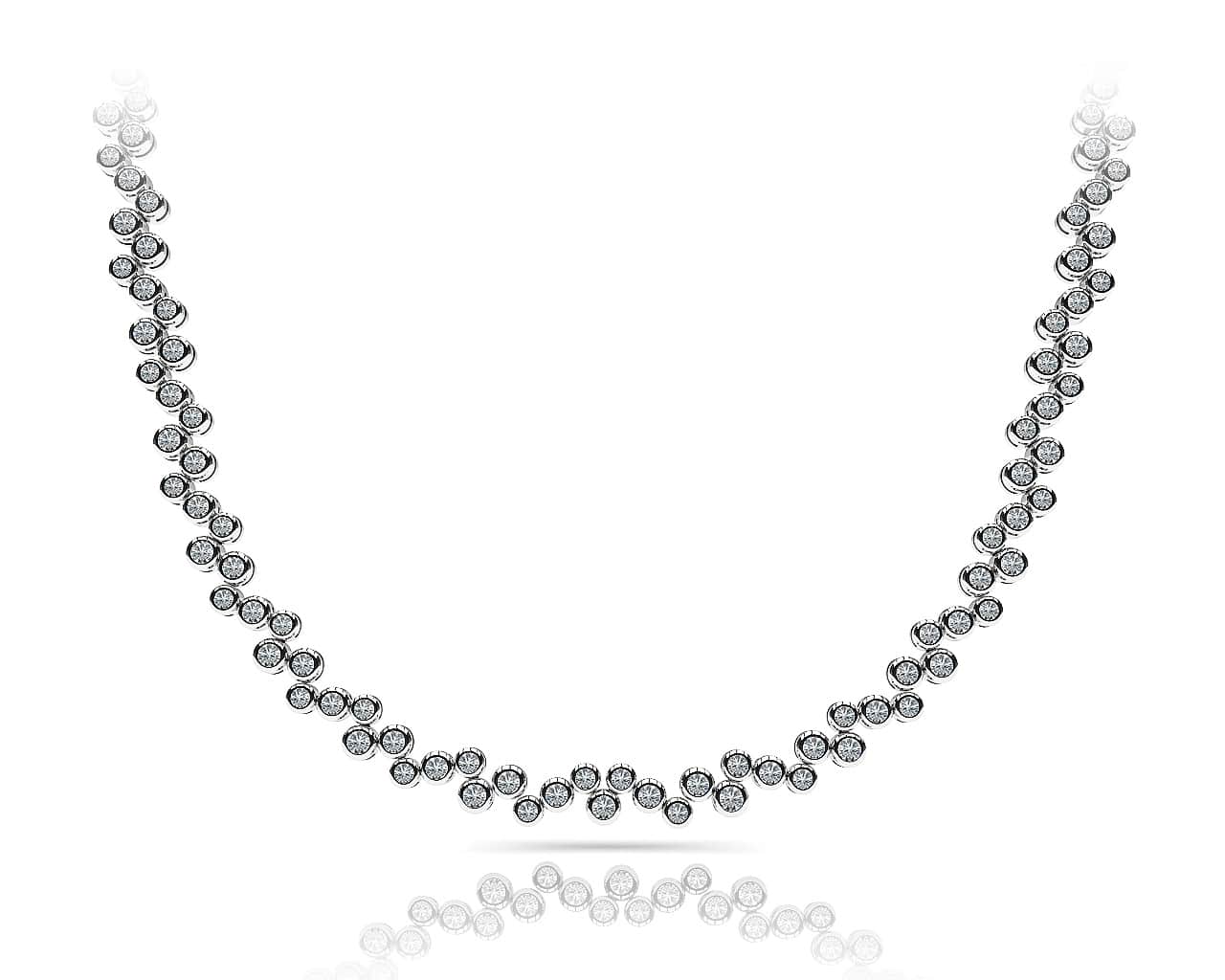 Diamond Bubble Lab-Grown Diamond Necklace with 3.91 ct.(finished) 1.5mm, 1.7mm, 1.9mm - Image 3