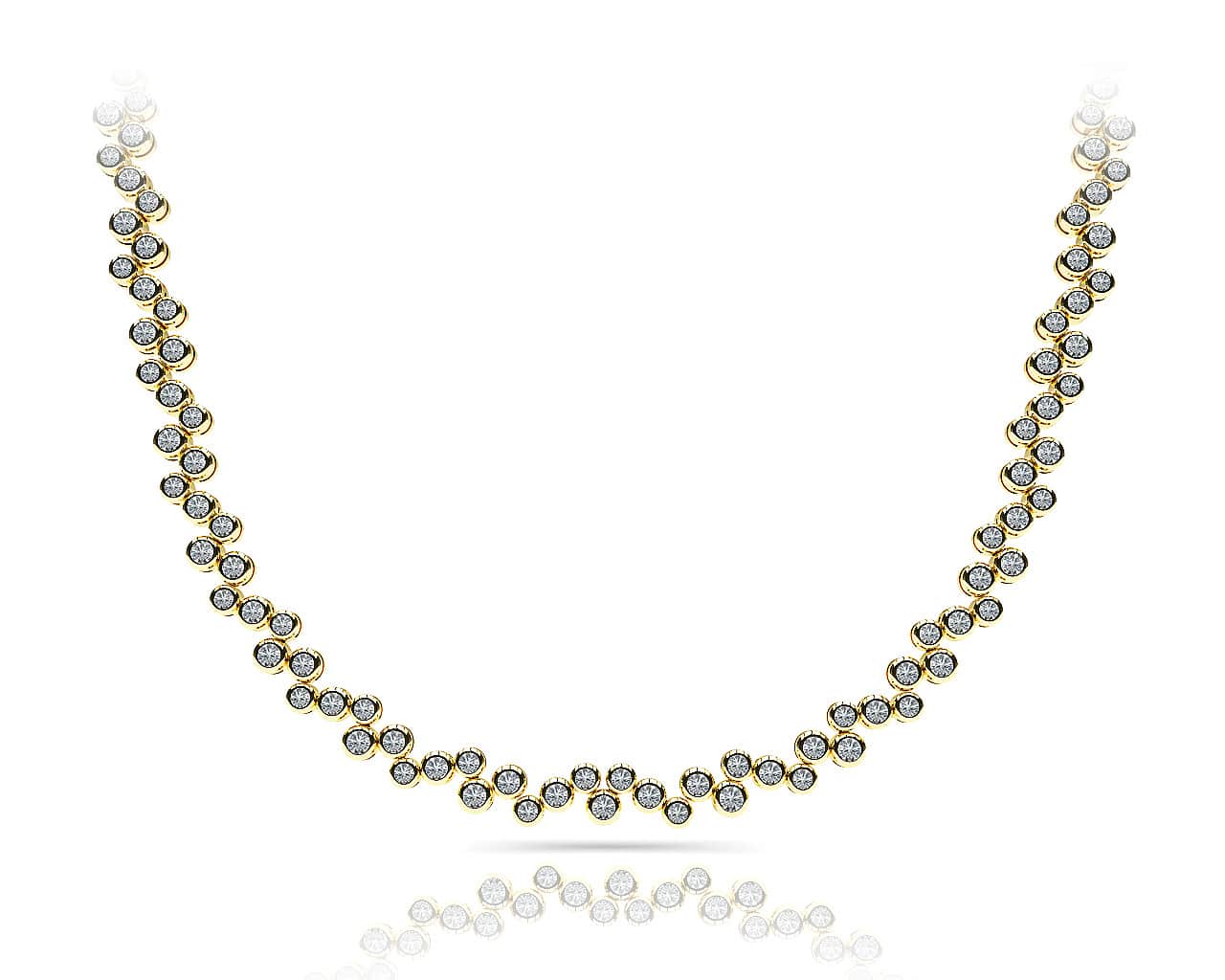 Diamond Bubble Lab-Grown Diamond Necklace with 3.91 ct.(finished) 1.5mm, 1.7mm, 1.9mm - Image 4