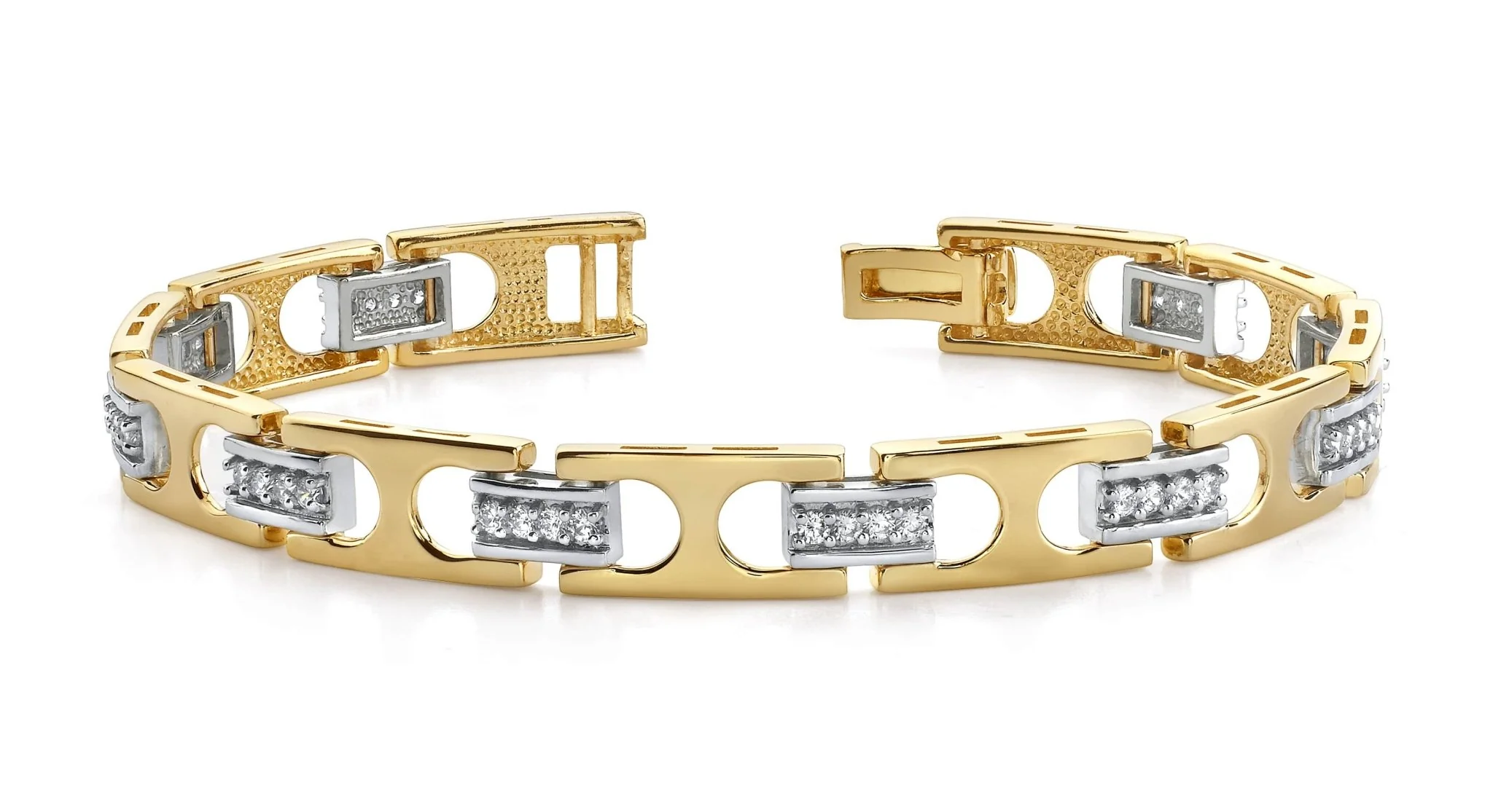 Diamond Buckle Link Diamond Bracelet with 1.00 ct.(finished) 1.8mm - Image 2