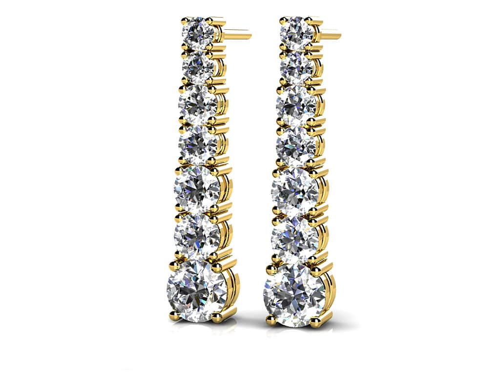 Diamond Cascade Drop Lab-Grown Diamond Earrings with 1.64 ct.(finished) - Image 2