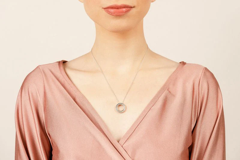Diamond Circle Diamond Pendant with 0.99 ct.(finished) 2.1mm - Image 4
