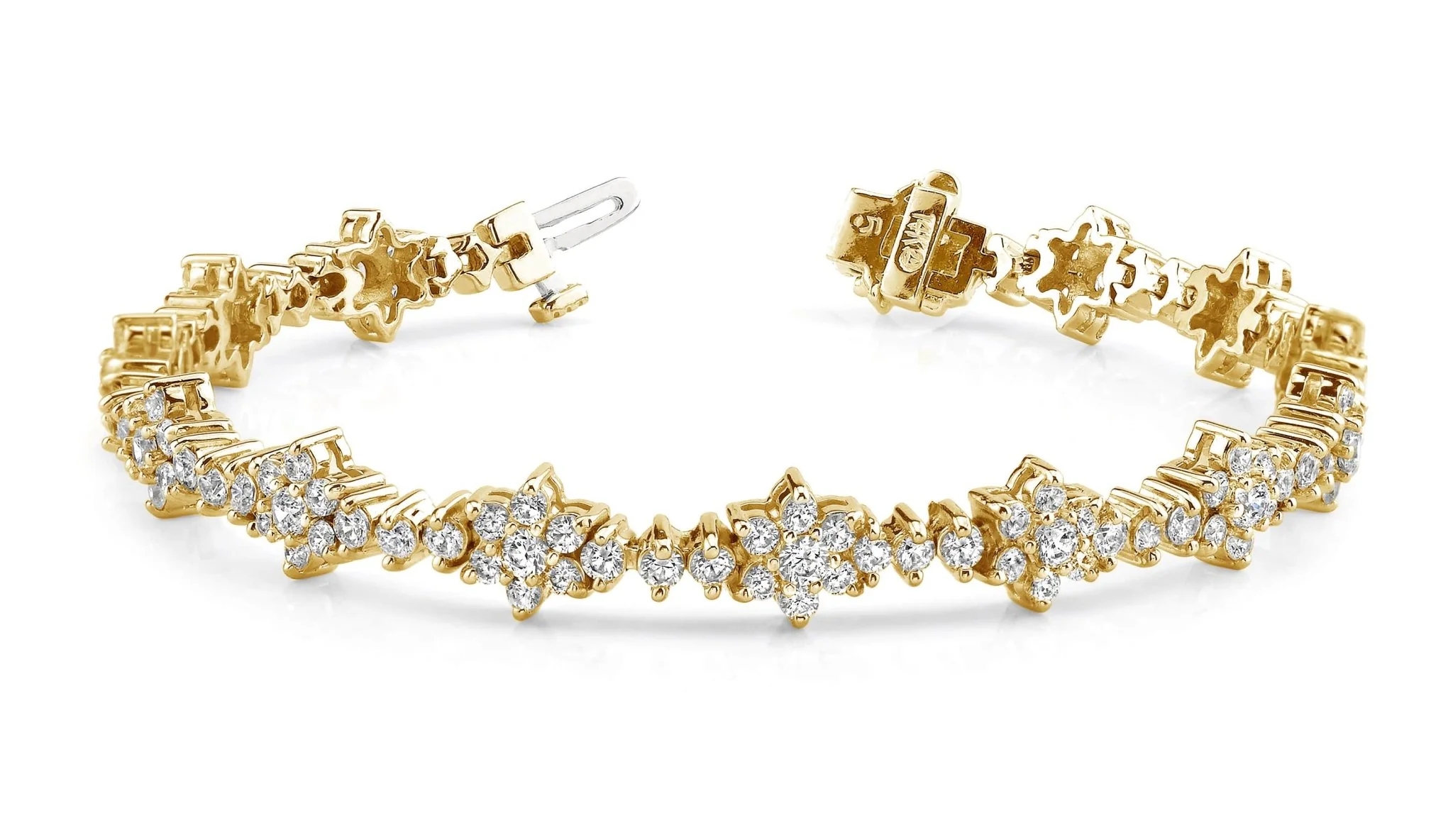 Diamond Cluster Bracelet Lab-Grown Diamond with 7.05 ct.(finished) 2.3mm, 2.6mm, 2.8mm - Image 4