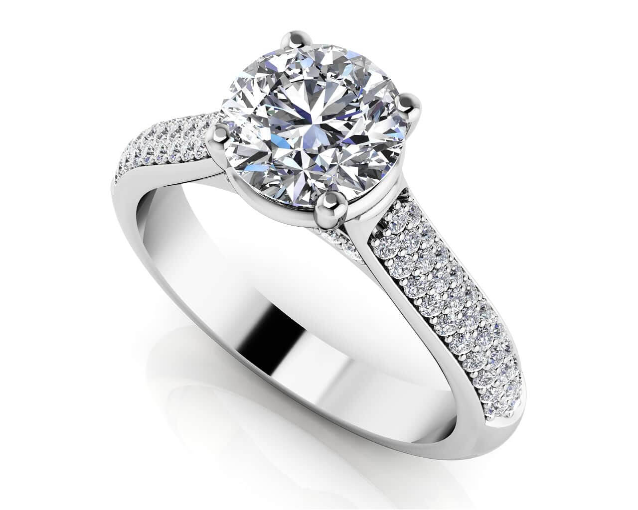Diamond Delight Lab-Grown Diamond Engagement Ring with 1.88 ct. (1.50 ct. center diamond)