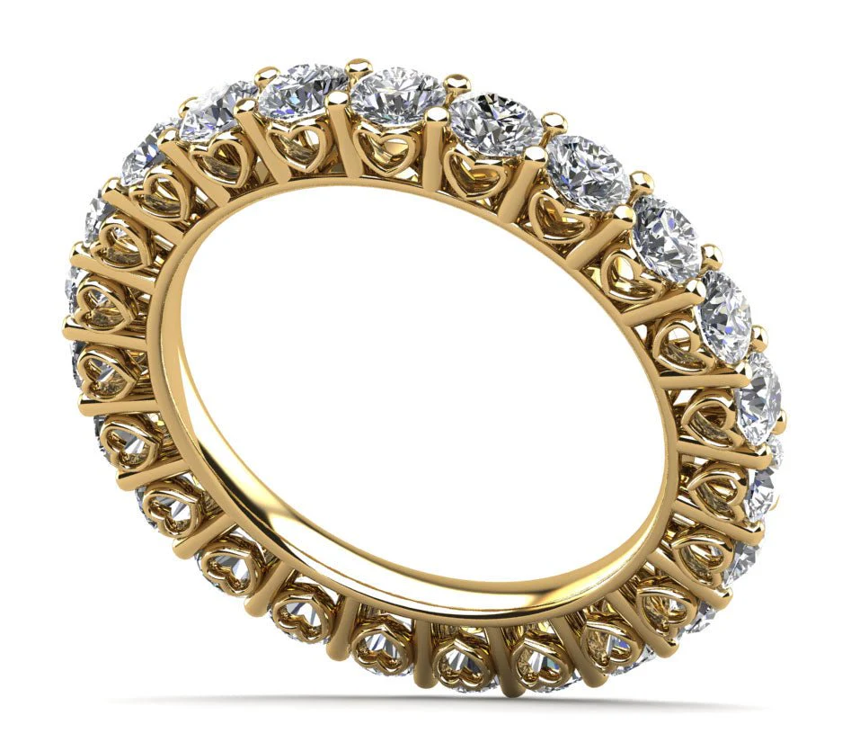Diamond Heart Eternity Diamond Ring with 1.06 ct.(finished) 2mm - Image 2