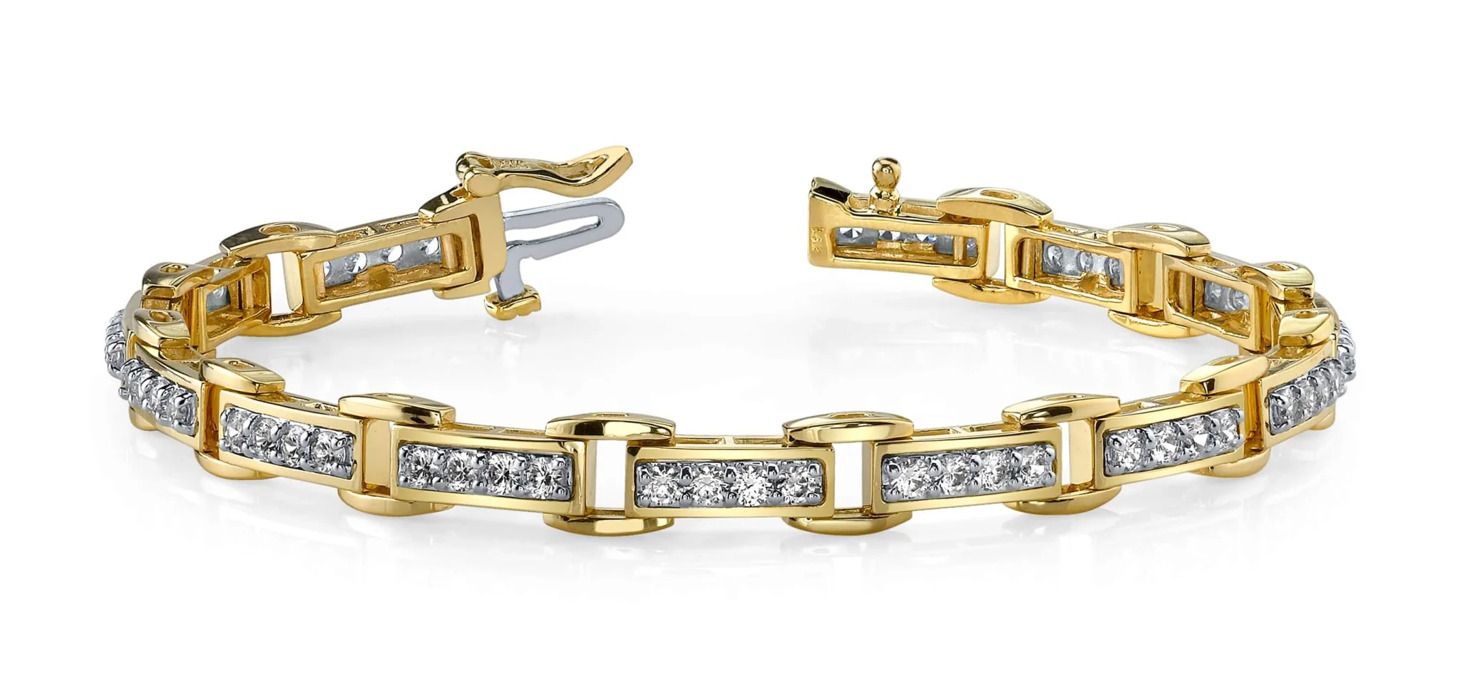Diamond Quad Link Diamond Bracelet with 1.96 ct.(finished) 2mm - Image 3