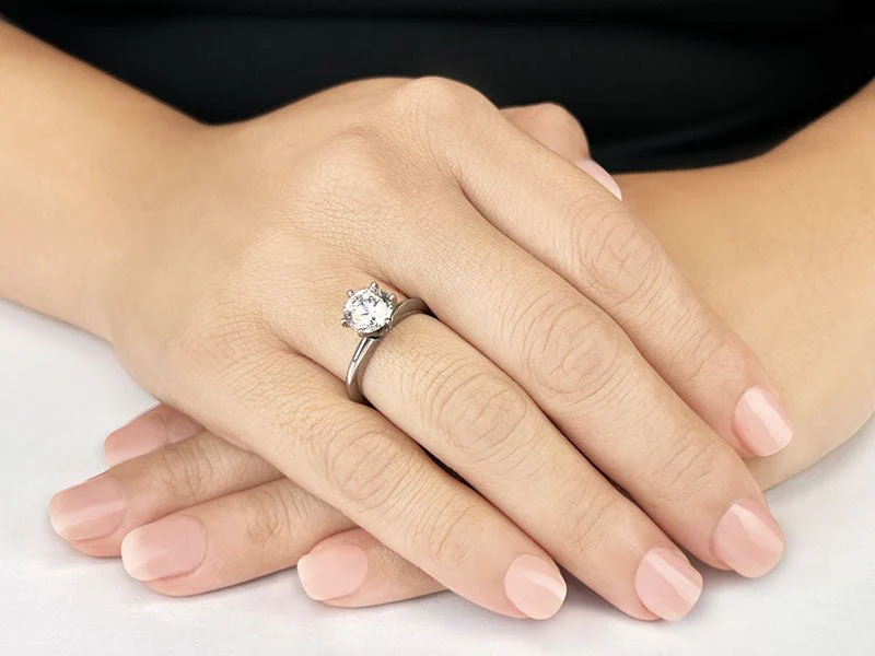 Diamond Solitaire Studded Band Bridal Set Diamond  with 2.36 ct. (2.00 ct. center diamond) - Image 3