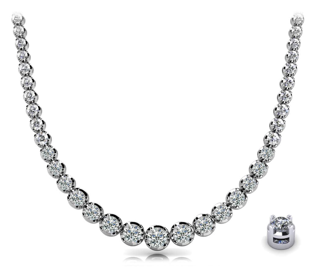 Diamond Strand Necklace In Diamond  with 7.94 ct.(finished) - Image 3