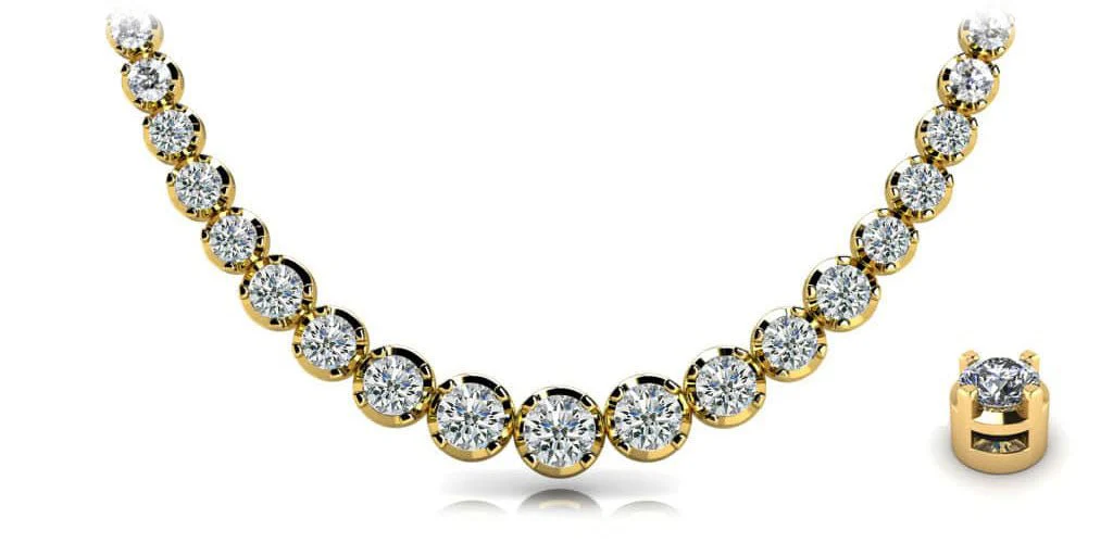 Diamond Strand Necklace In Lab-Grown Diamond  with 15.96 ct.(finished) - Image 2