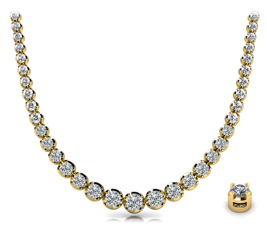 Diamond Strand Necklace In Lab-Grown Diamond  with 5.97 ct.(finished) - Image 4