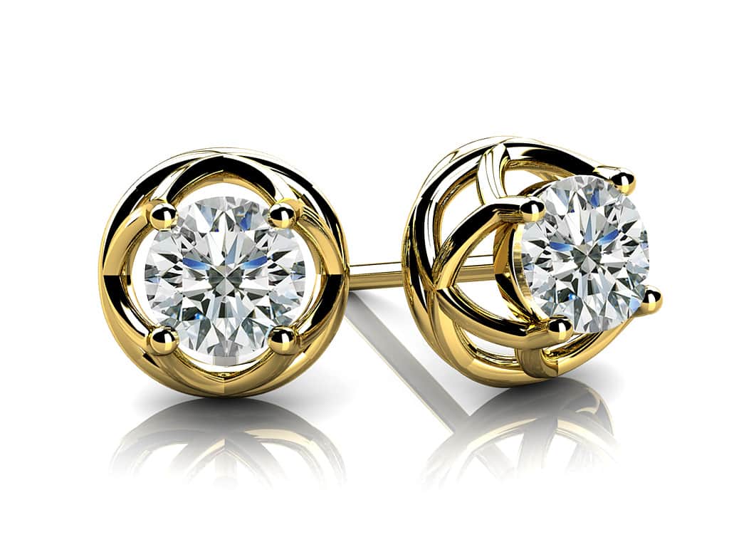 Diamond Lab-Grown Diamond Studs  with 0.70 ct.(finished) 4.5mm - Image 2