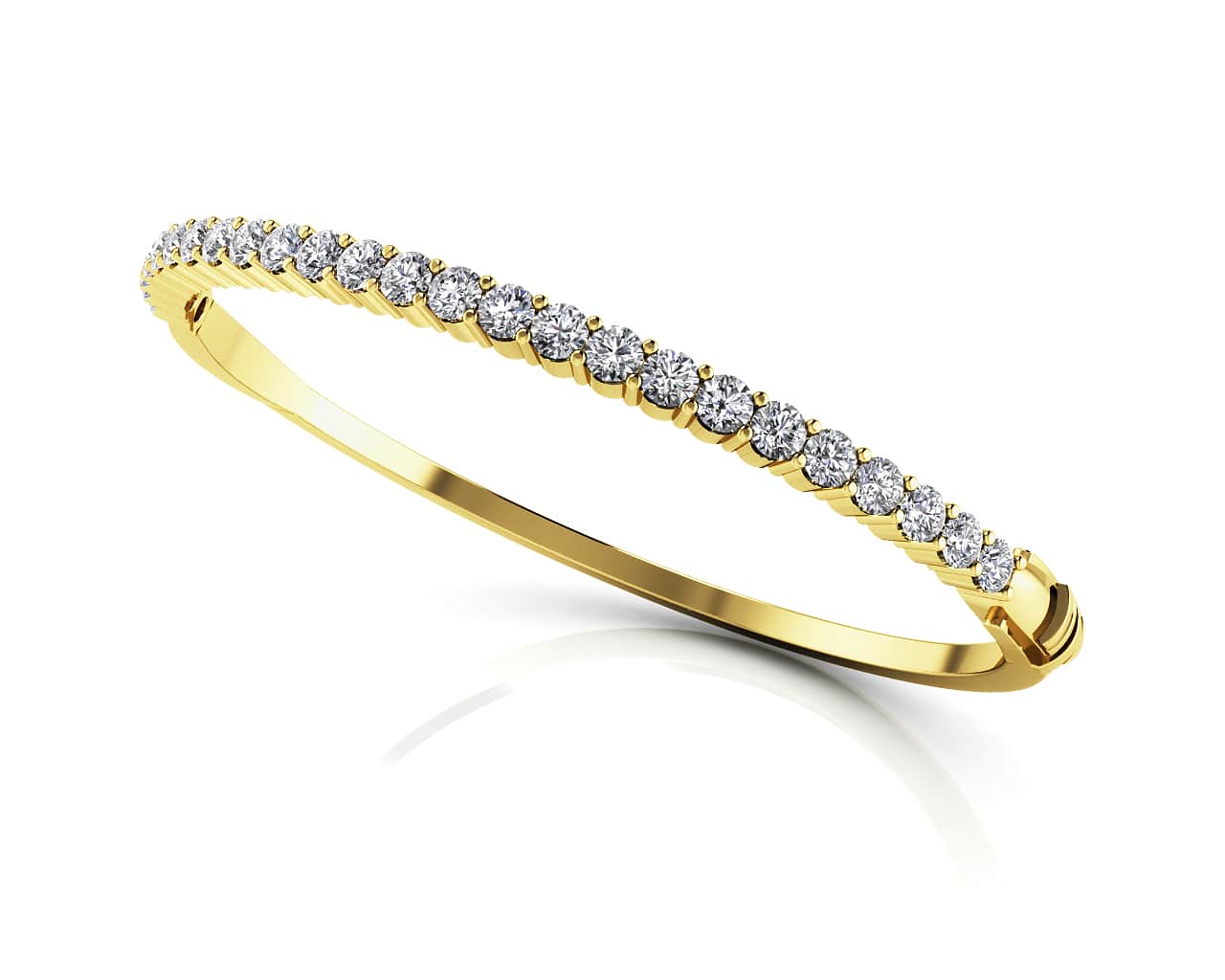 Diamond Top Lab-Grown Diamond Bangle with 2.50 ct.(finished) 3.25mm - Image 2